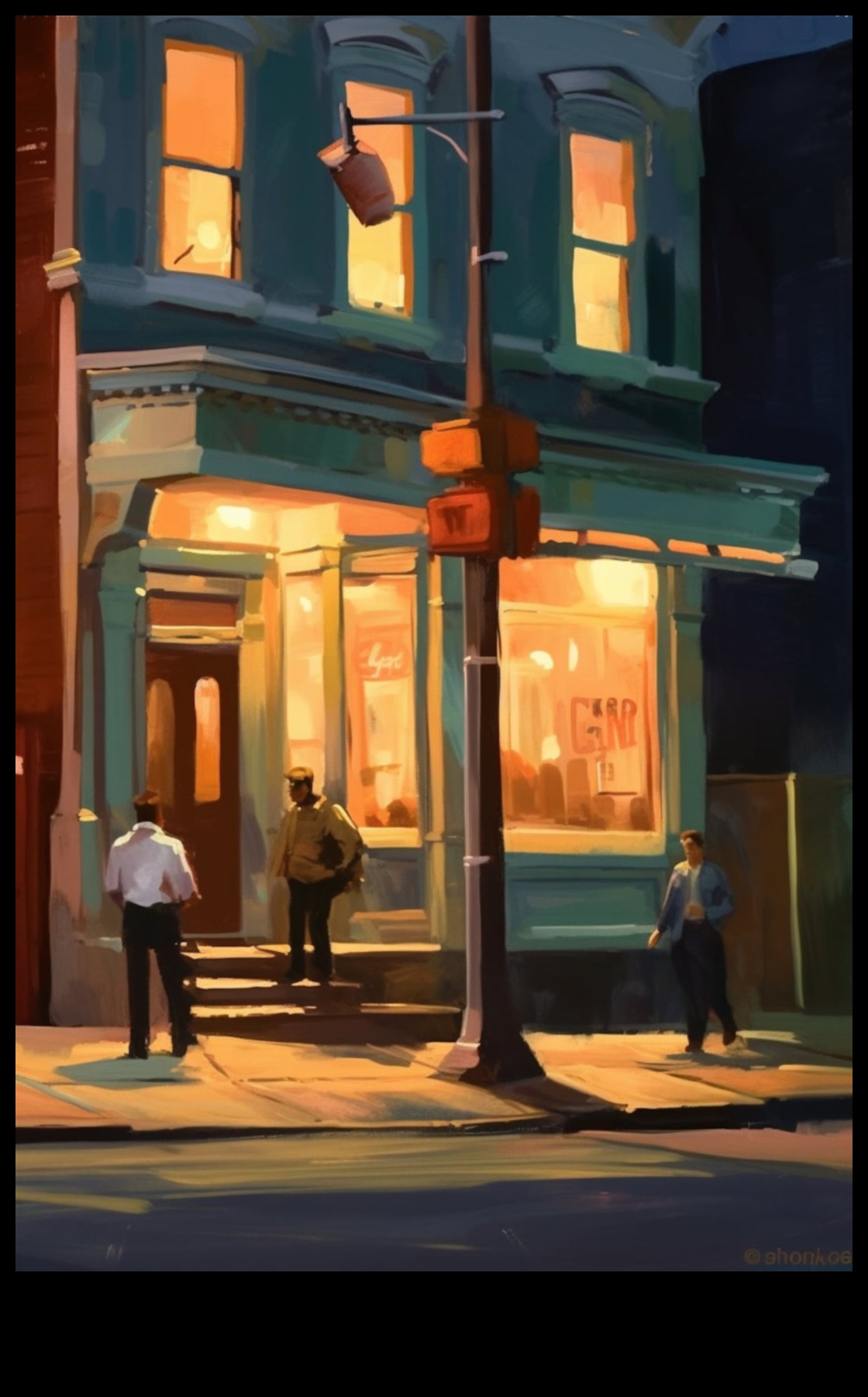 רחובות וצללים: משחק באור בציורי עיר