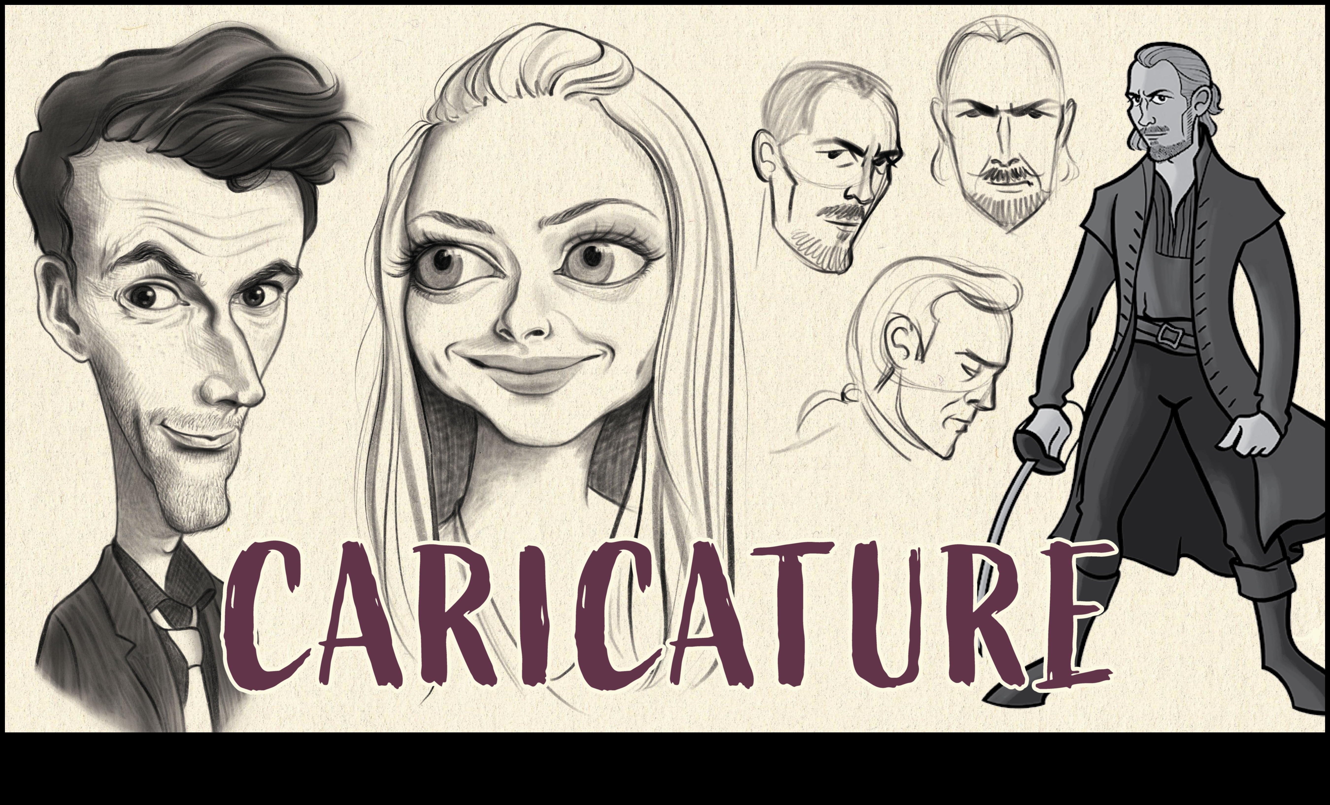 דיוקנאות גחמניים: העברת אישיות באמצעות קריקטורה